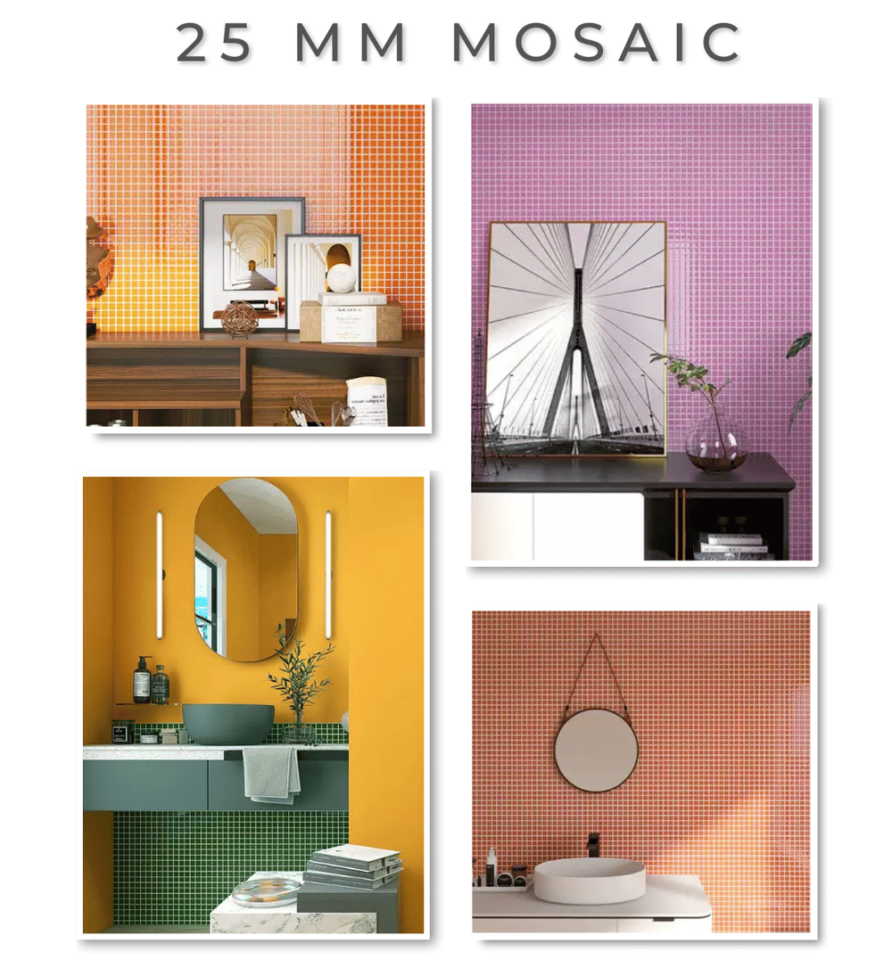 โมเสค TIMELESS TILES รุ่น CLASSIC SQUARE 25 ขนาด 30X30 ซม. สีเขียวเข้ม ผิวเงา GLOSS LEAVE GREEN โมเสคเซรามิกทรงสี่เหลี่ยมจัตุรัส_6